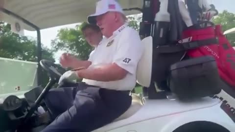 TRUMP Rips Biden and Harris in Golfing Video