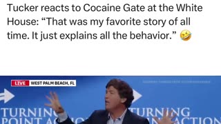 Tucker Carlson reacts to Cocaine gate at the White House. Turning Point Action 2023