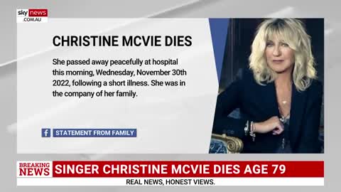 Fleetwood Mac singer-songwriter Christine McVie dies