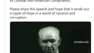 MIND BLOWING SPEECH 1958- ROBERT WELCH