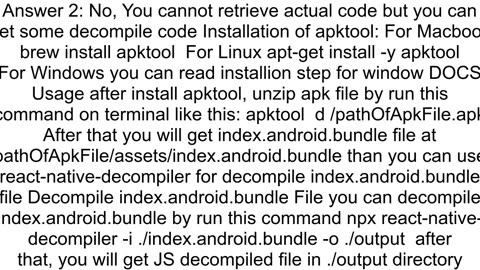 How to get react native code from apk file