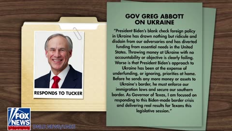 Tucker Carlson: Greg Abbot Agrees Throwing Money At Ukraine Isn't Working - 3/13/23