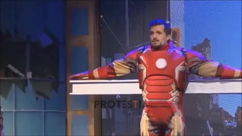 Church crucifies Iron Man instead of Jesus for Easter Sermon