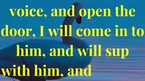 Behold, I stand at the door, and knock: if any man hear my voice, and open the door