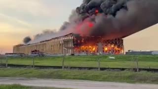 Chicken farms on fire