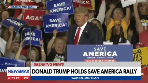 Trump Has Crowd Going Wild When He Says This At Michigan Save America Rally