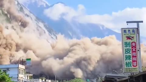Landslide in Taiwan after M7.5 Earthquake