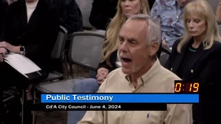 CDA City Council Appeal Hearing Public Comment by Colin - 6/4/24