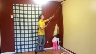 Daddy & Daughter Team "work it" to painting
