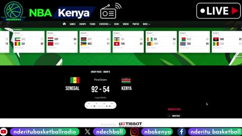 Kenya Morans vs Senegal - FIBA Afrobasket 2021
