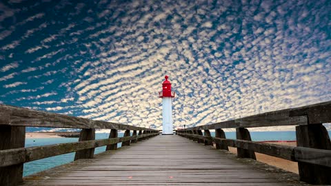 Lighthouse sky time lapse - landscape background - Free No Copyright Stock video 1080 HD