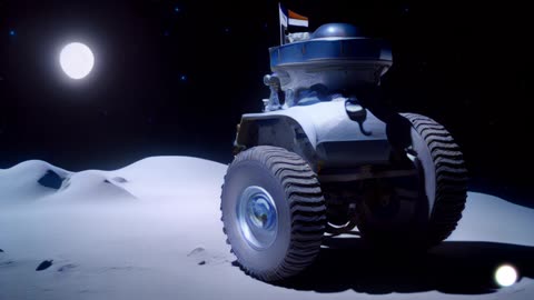 AI Artificial Intelligence created Rover on Moon