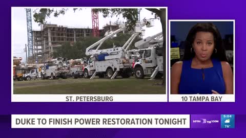 Duke Energy to finish power restoration