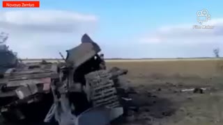 Russian Chechen troops knock out 2 Ukrainian T-64BV tanks & several APCs in Zaporizhye Oblast