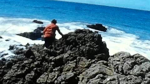 Old Smith Family 8mm Video West Coast Waves on the beach