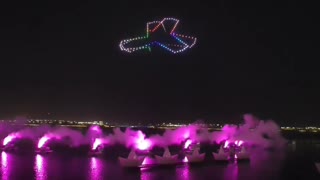 Qatar lusail boulevard drone show