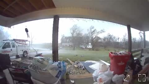 Doorbell Cam Captures Tornado Destruction