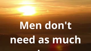 Men don't need as much sleep