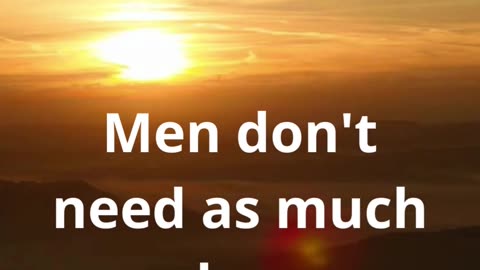 Men don't need as much sleep