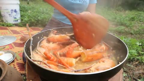 Yummy River Prawn Cooking With Sauce Recipe