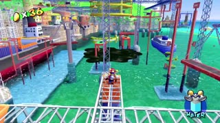 Super Mario Sunshine Ricco Harbor 100 Coin Shine and Mission 8