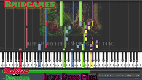 Cadillacs And Dinosaurs - Intro Boss Final ~ Piano ( Midi )