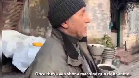 A pensioner toldUkrainian military harassed him even shooting a machine gun