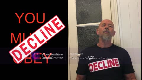 Decline- No Jab No Pay No Play No Shopping Lockdowns Proof of Claim