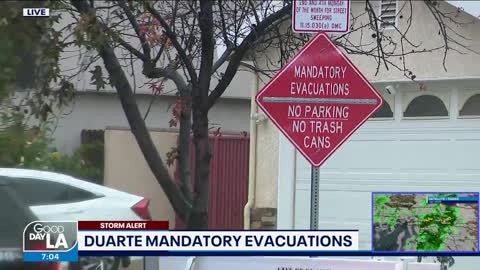 Storm prompts evacuations for burn scar areas in LA, Orange counties