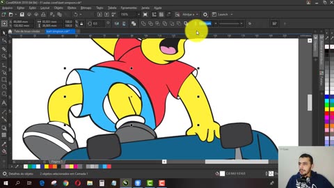 Aula 07: Finalizando a vetorização do Bart Simpson no Corel Draw