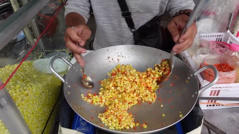 This Popular Afternoon Snack Is Just Like Corn! Butter Stir-Fried Corn | Cambodian Street Food