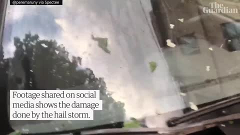 North-eastern Spain hit by barrage of large hailstones