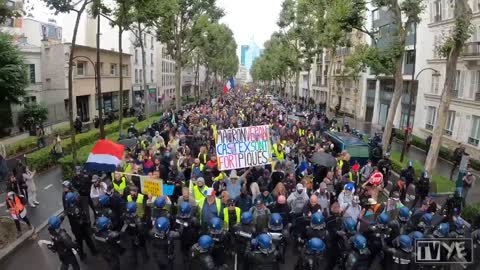 Vaccine Passport protests in Paris