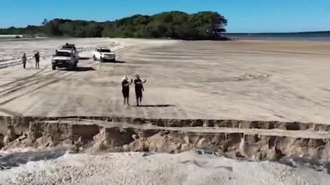 Massive Sinkhole Forms in Australian Beach