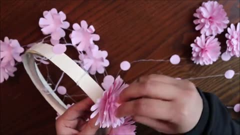 5 Beautiful Paper Flower Wall Hanging- Paper Craft - Paper Flower