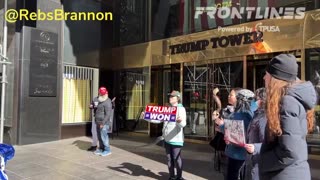 Fake Trump Supporters Outside of Trump Tower