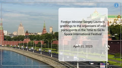 Latest Kremlin Update: FM Sergey Lavrov's Greetings at Time to Go to Space Festival