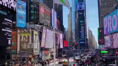 NEW YORK CITY- Exploring Times Square in Manhattan, NY, USA - March 2023