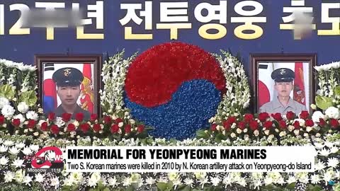 S. Korea commemorates two marines killed by N. Korean artillery attack on Yeonpyeong Island