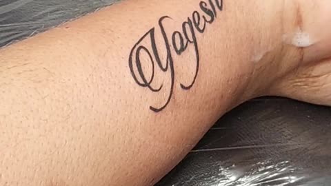 My name first tatto in my wife hand