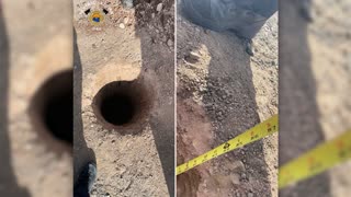 Woman falls into seven-foot hole while walking to mailbox