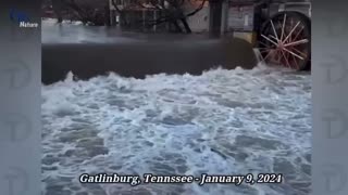 Flooding in Gatlinburg, Tennessee Jan 9, 2024