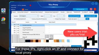 Get Cheap Singapore Proxy IP Address from yilu.us