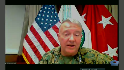 Kenneth F. McKenzie Jr., brief the media at the Pentagon.