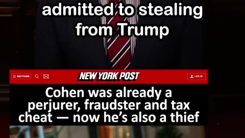 Michael Cohen Admits He Stole $30,000 from Trump Org