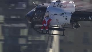 Oh Look it's Santa Claus Hopped a Ride on Helicopter in NY HO HO HO