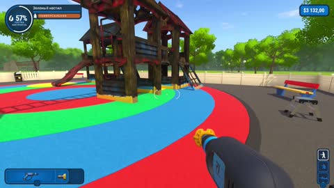 Complete cleaning of the playground in Power wash simulator part 2.
