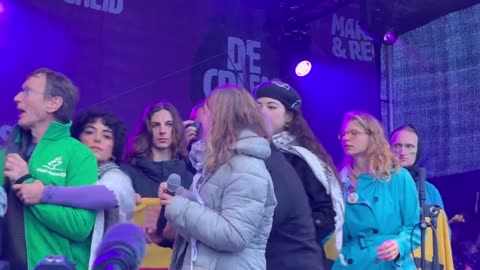 Greta Thunberg gets interrupted at a climate rally after she turns it into an anti-Israel rant.