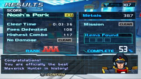 Mega Man X8: Noah's Park (No Damage) AAA / 100% Walkthrough ~ Part 01
