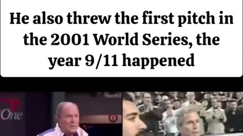 Bush Jr throws the first baseball pitch in the 119th World Series 911 reversed